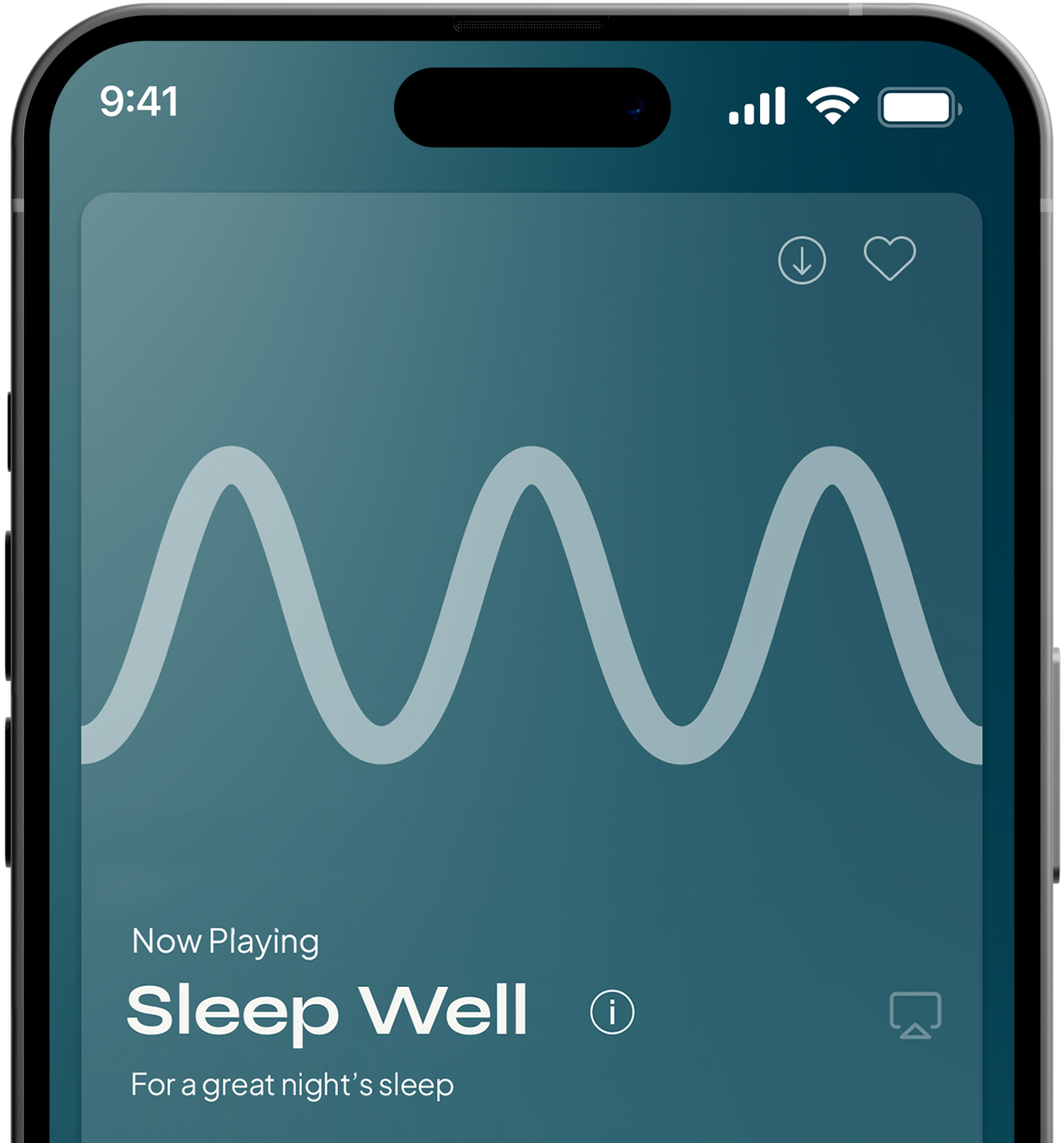 Smartphone screen showing the Soaak app with Anti-Anxiety frequency actively playing