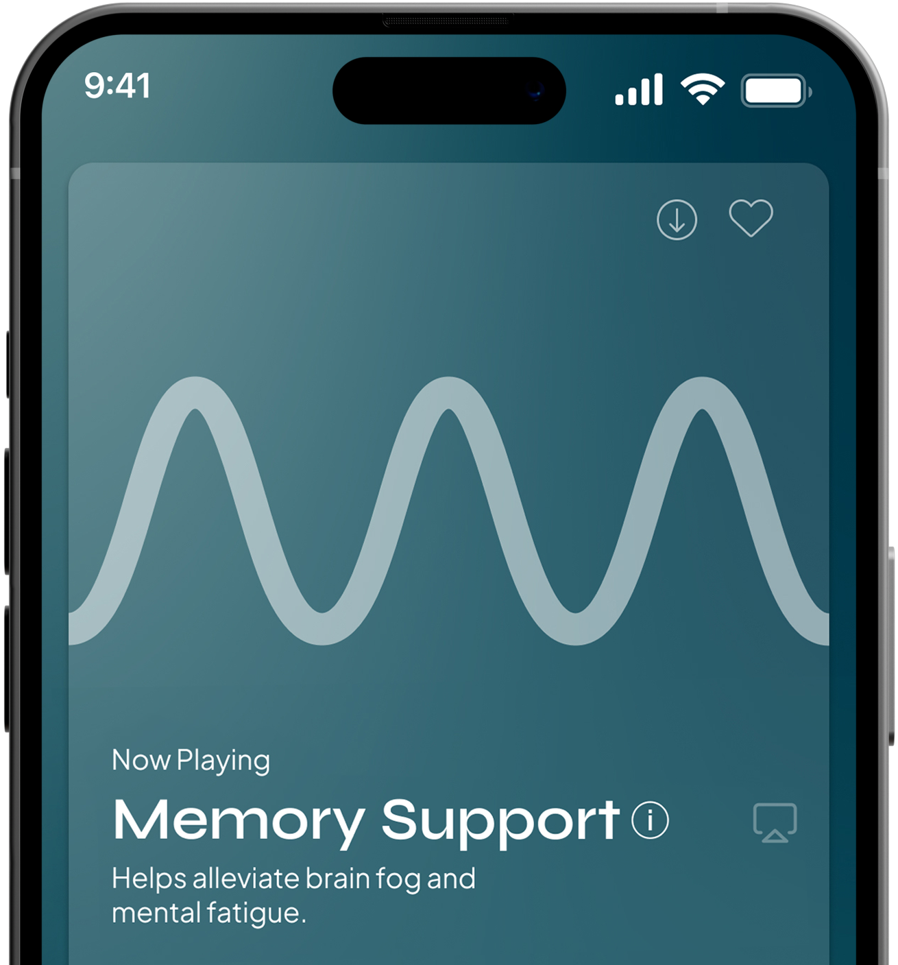 Smartphone screen showing the Soaak app with Anti-Anxiety frequency actively playing