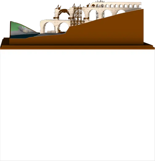 Pont du Gard architectural model