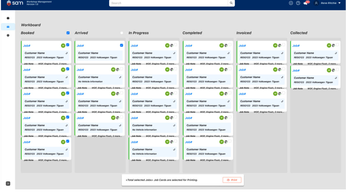 Legacy Auxo job board before redesign