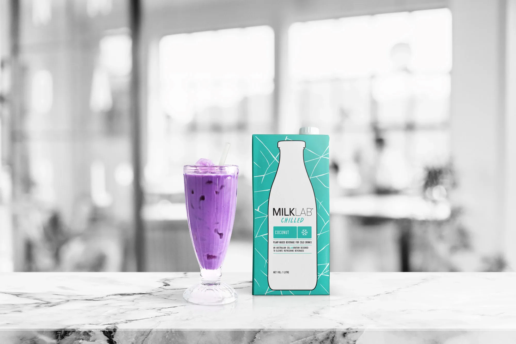 Coconut Taro Iced Latte