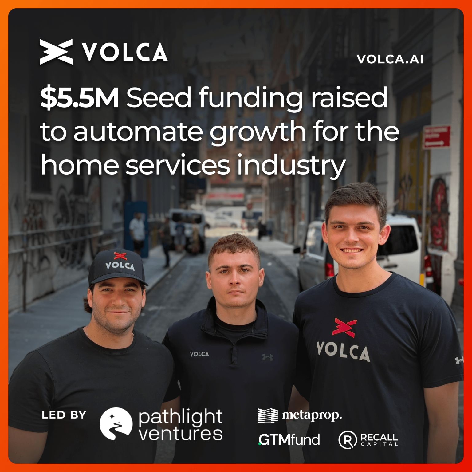 Volca, an AI Startup Transforming Front Office Operations for Home Services, Announces $5.5 Million Seed Led by Pathlight Ventures