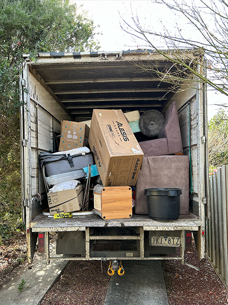 Hoarder Rubbish loaded to truck