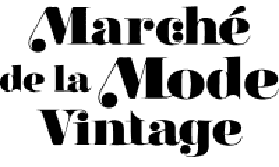 Texte du logo Marché de la Mode Vintage en noir.