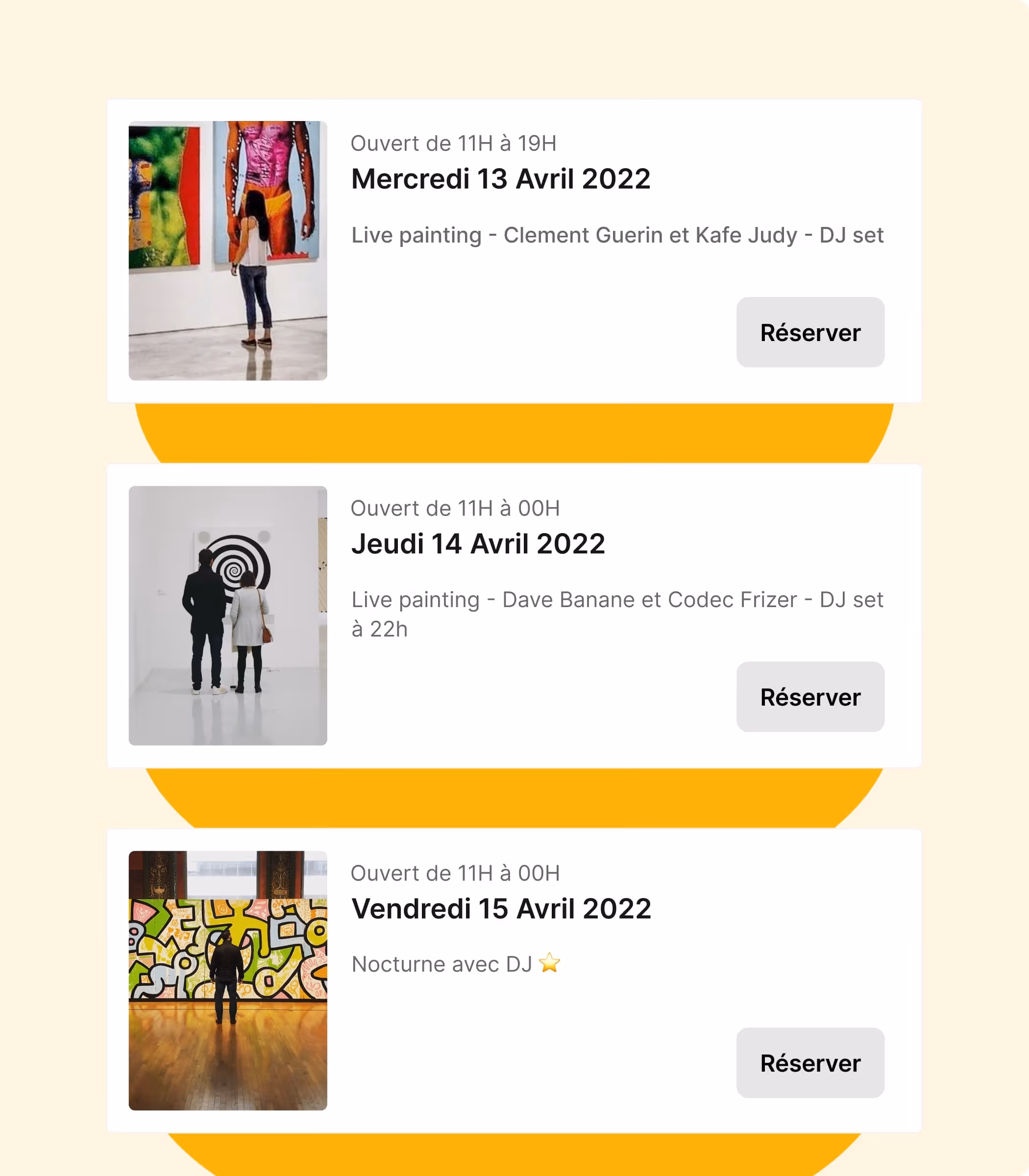 Photo gestion du programme lors d une exposition