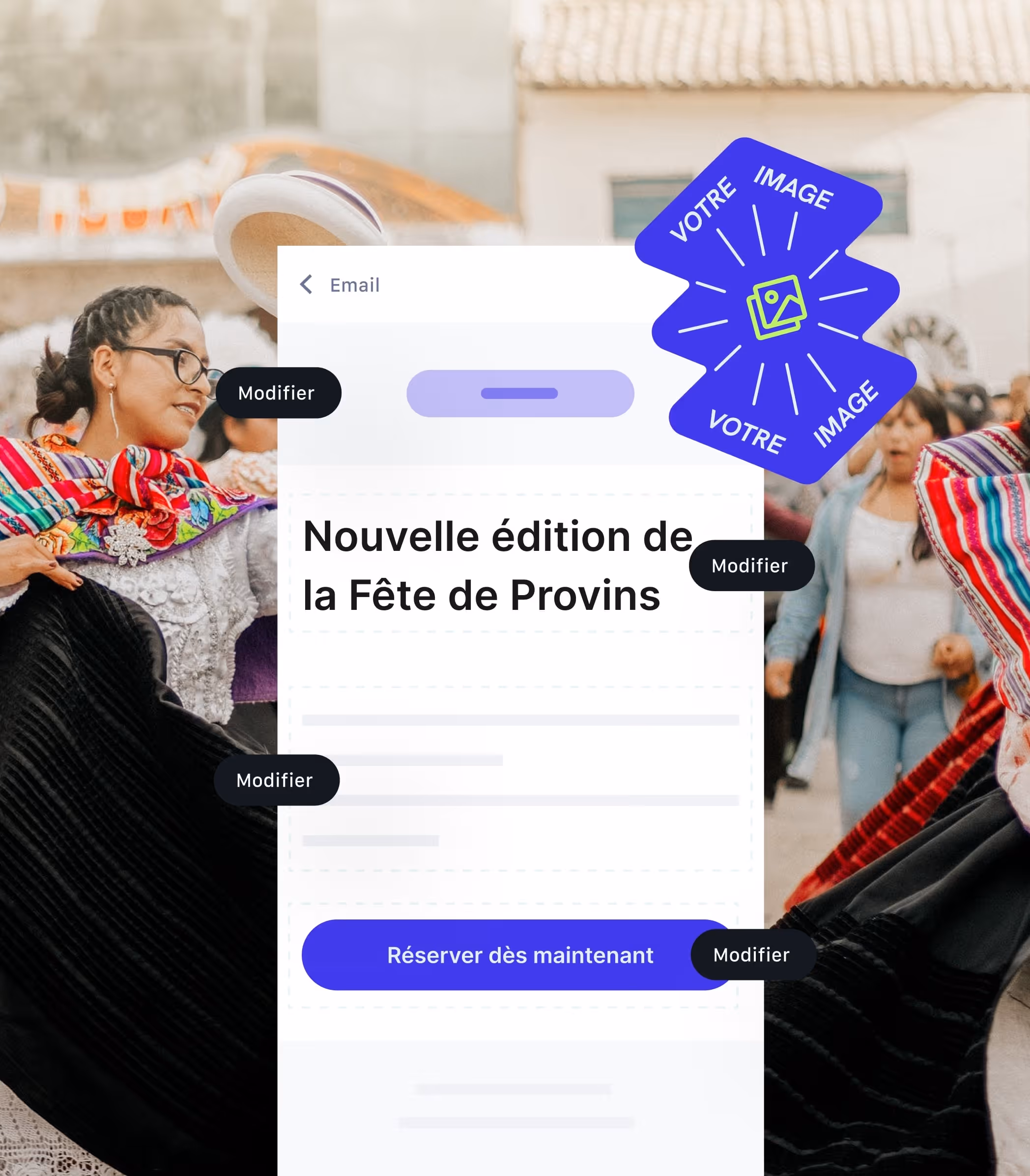 Photo d organisateur lors d une fête en plein air
