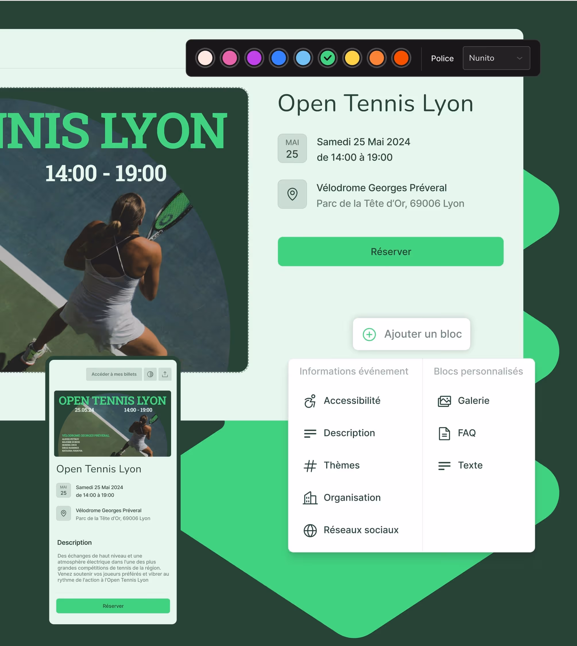 Photo d organisateur lors d un événement sportif