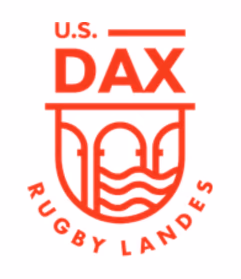 Logo rouge et blanc de l'US Dax Rugby Landes.