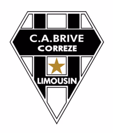 Logo noir et blanc du CA Brive Corrèze Limousin, club de rugby.