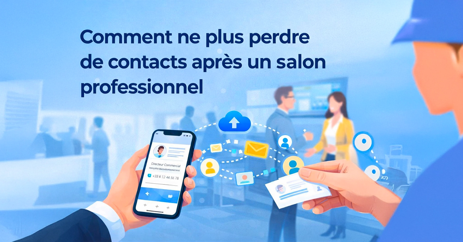 Suivi des contacts après un salon professionnel et échanges de cartes de visite