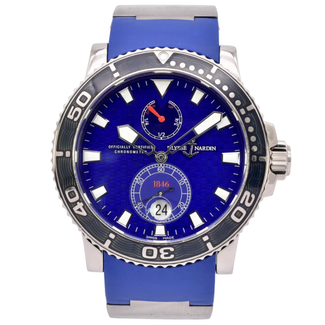 An image of the Ulysse Nardin Maxi Marine Diver 18ct White Gold 260-32-3a