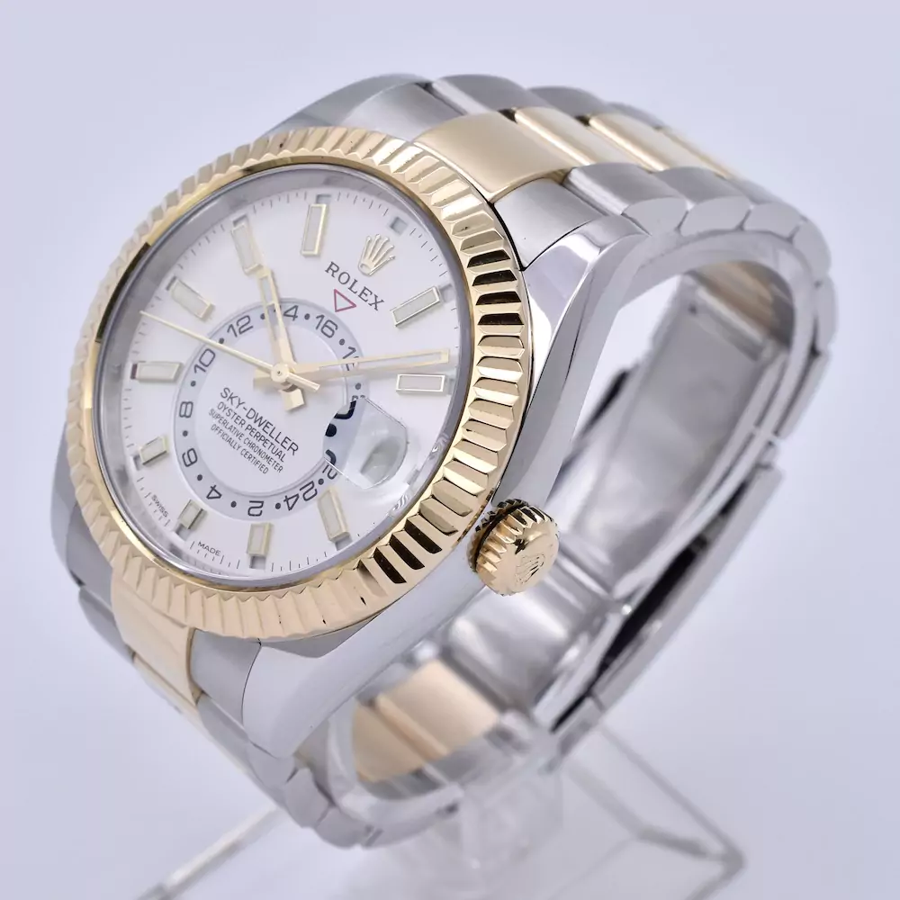 Front right image of the Rolex Sky-Dweller 42mm Steel & Gold  326933