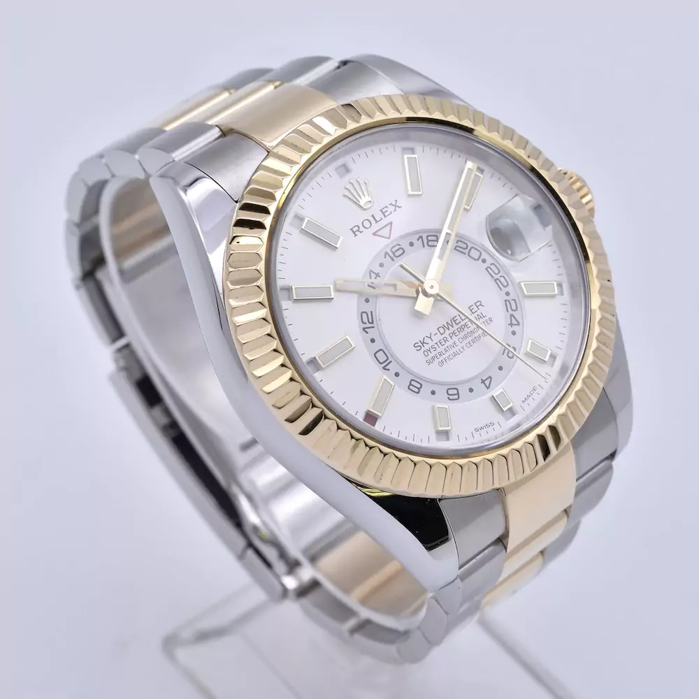 Front Left image of the Rolex Sky-Dweller 42mm Steel & Gold  326933