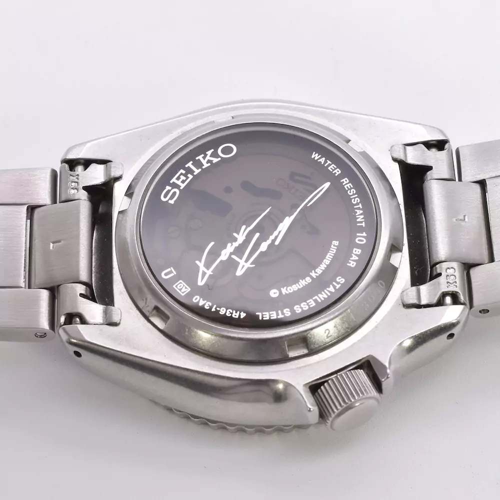 Back image of the Seiko 5 Sports Kosuke Kawamura Limited Edition SRPJ41K1
