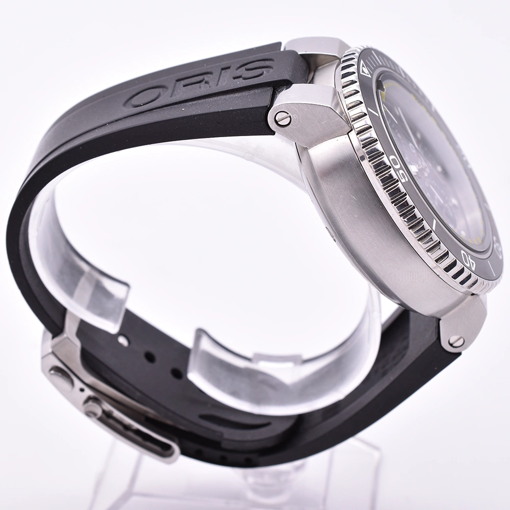 Front Left image of the Oris Aquis Depth Gauge Chronograph 48mm 01 774 7708 4154-Set RS