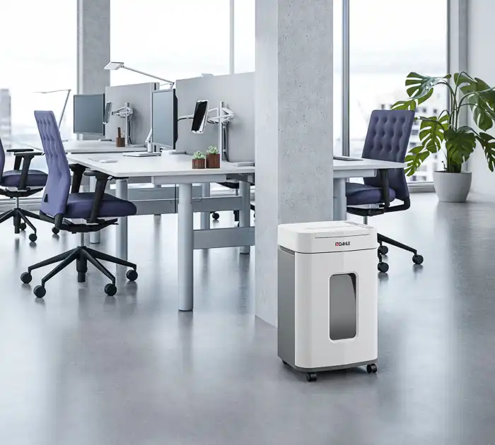 Dahle Shredmatic Aktenvernichter in einem Loft Büro 