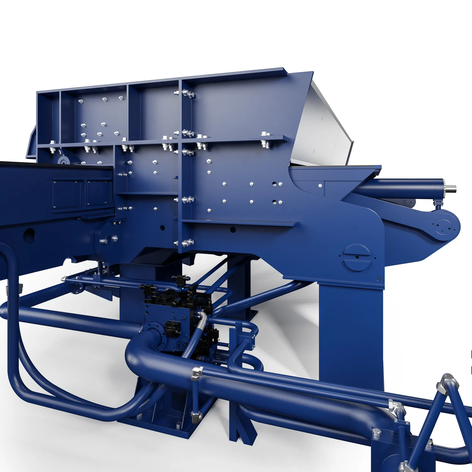 Ansicht von Hinten der NxtCut Schrottschere von Lindemann, Detail der Verabeitungsqualität