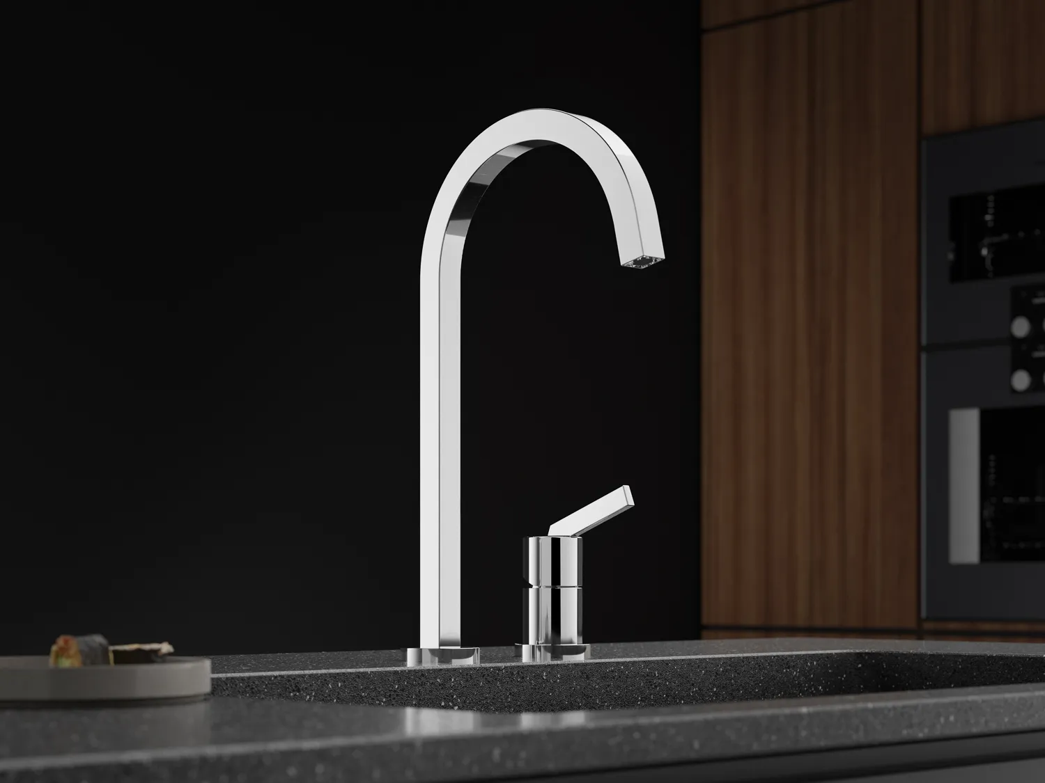 3D Milieu einer Naber Armatur in einer Küche