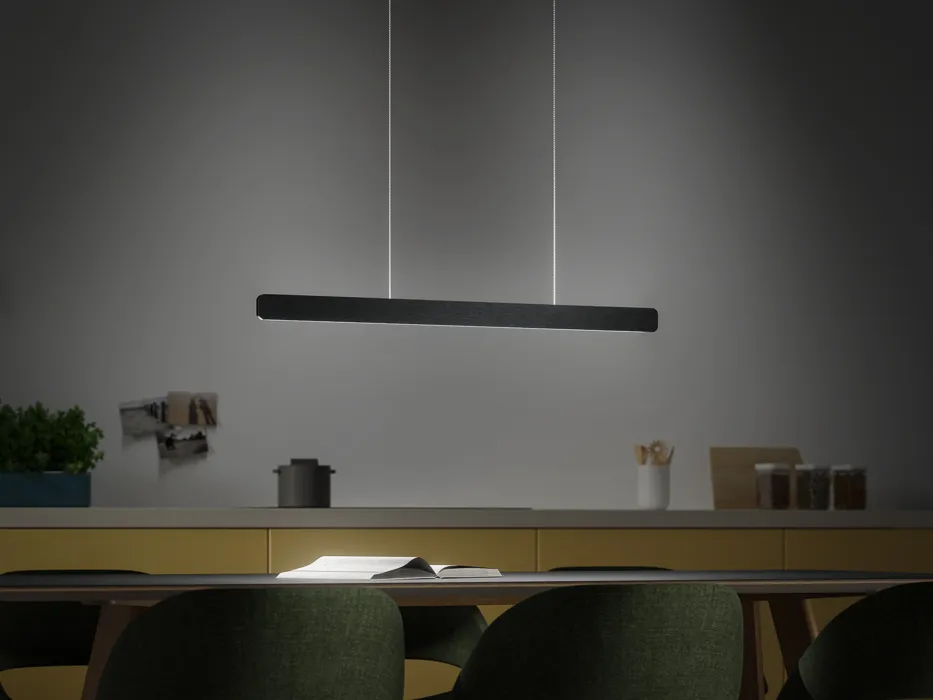 3D Produktvisualisierung einer Pendelleuchte von Naber Lumica in einer Design Küche