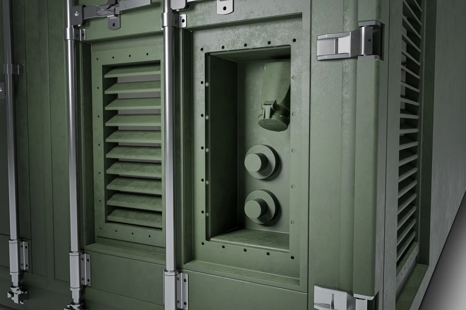 Außenansicht eines Containers für mobile Defence Systeme - NAK