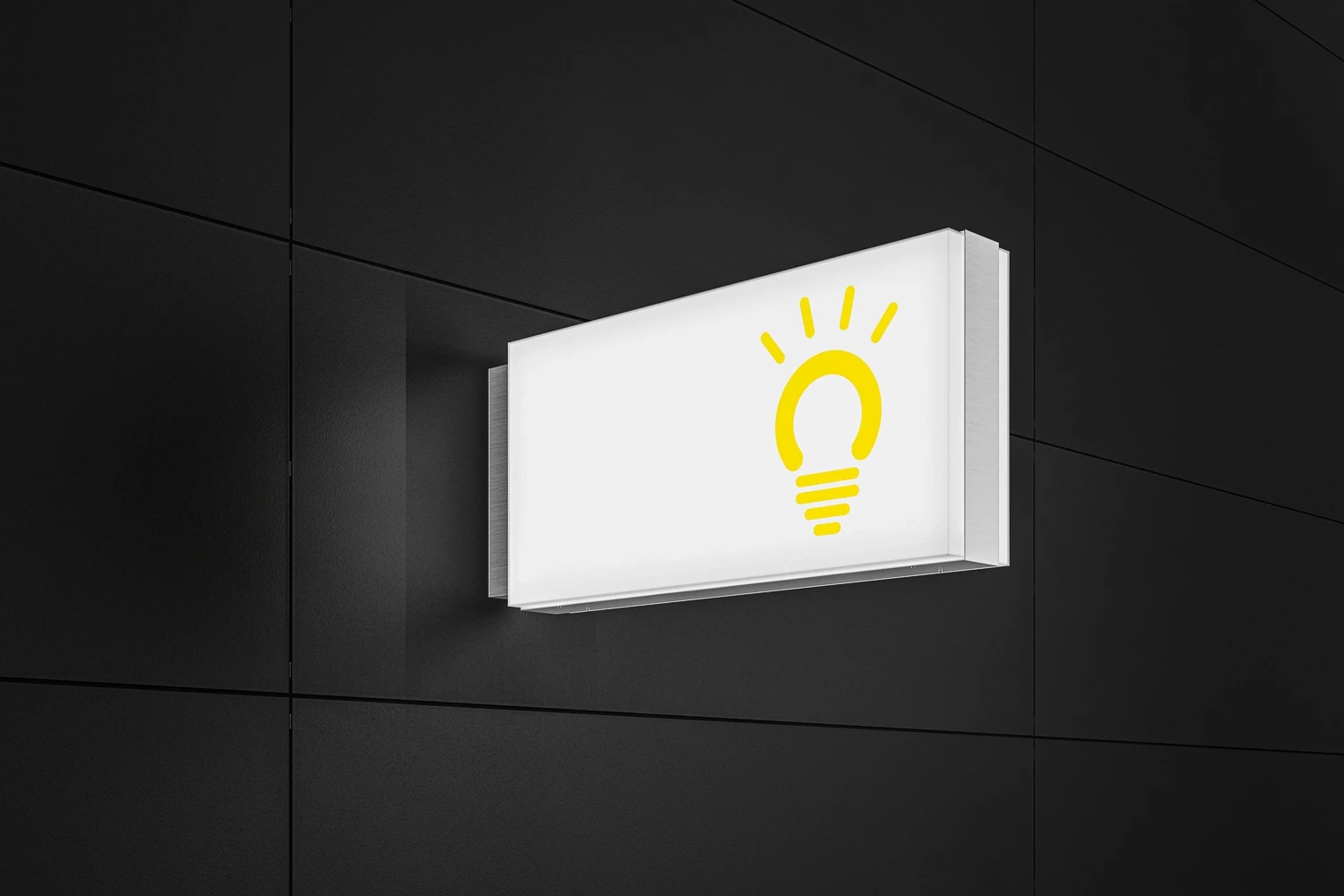 LED Werbeelement von Rosen bei Nacht Outdoor Rendering an einer Hauswand