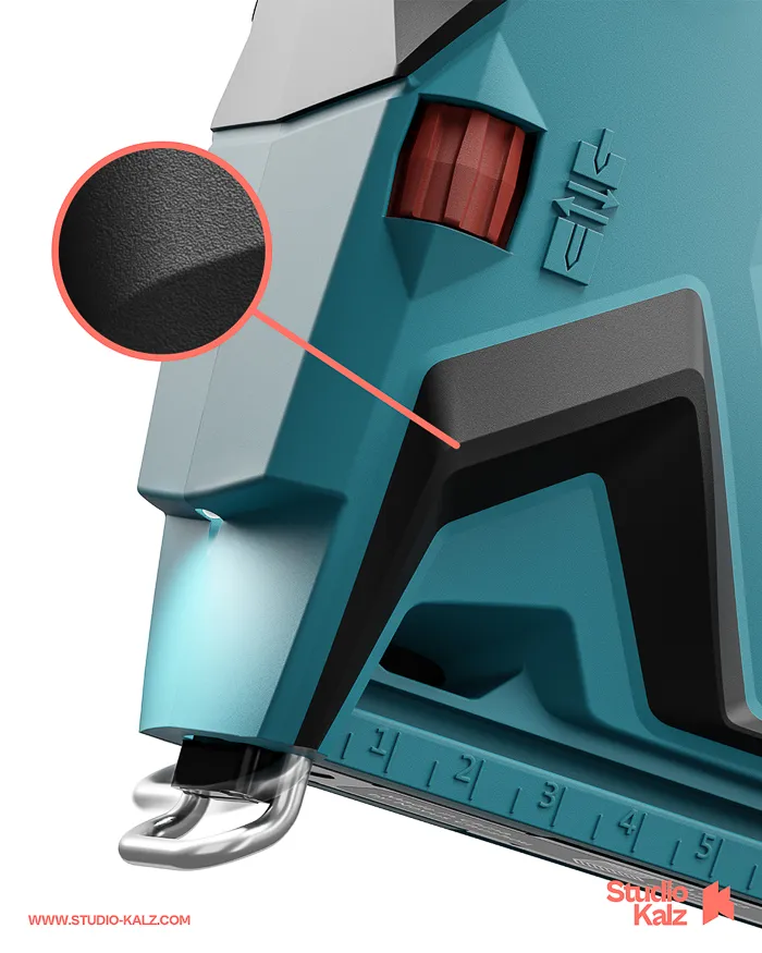 Novus J550 Akkutacker Detailausschnitt der Textur