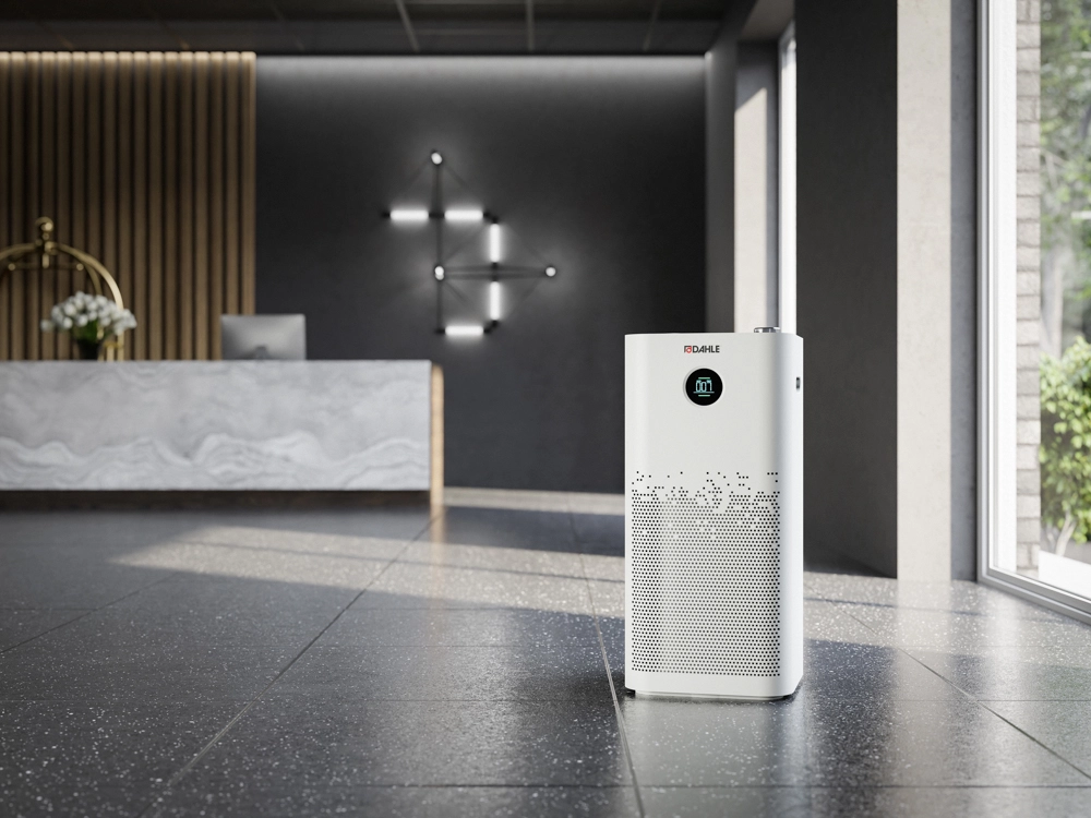 Dahle Luftreiniger DA 681 als 3D-Produktvisualisierung im Milieu