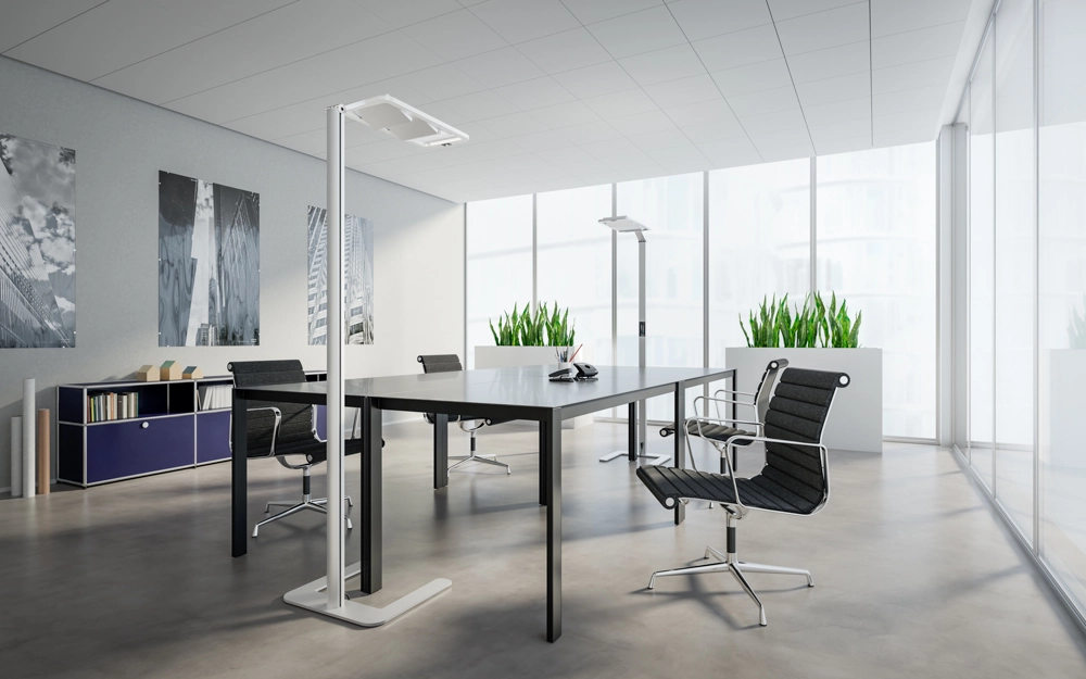 3D-Produktvisualisierung der Novus Attenzia Büroleuchten