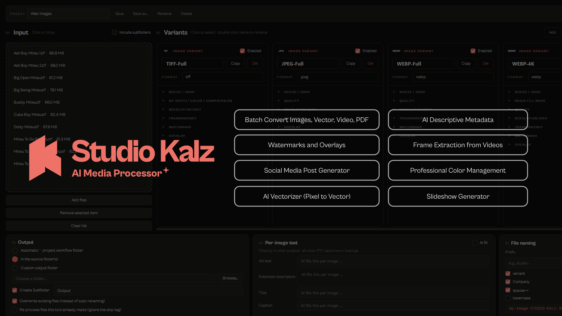 Bannerbild zum Studio Kalz AI Media Processor