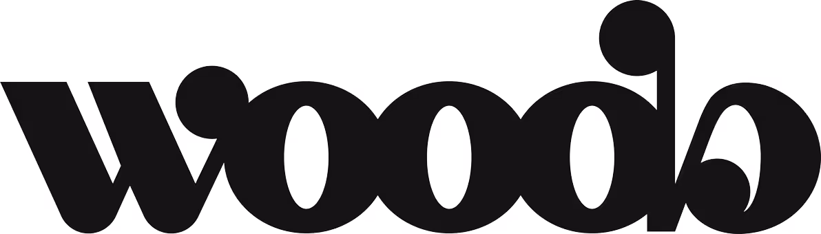 The word 'woogie' written in a bold, rounded black font with stylized letter shapes.