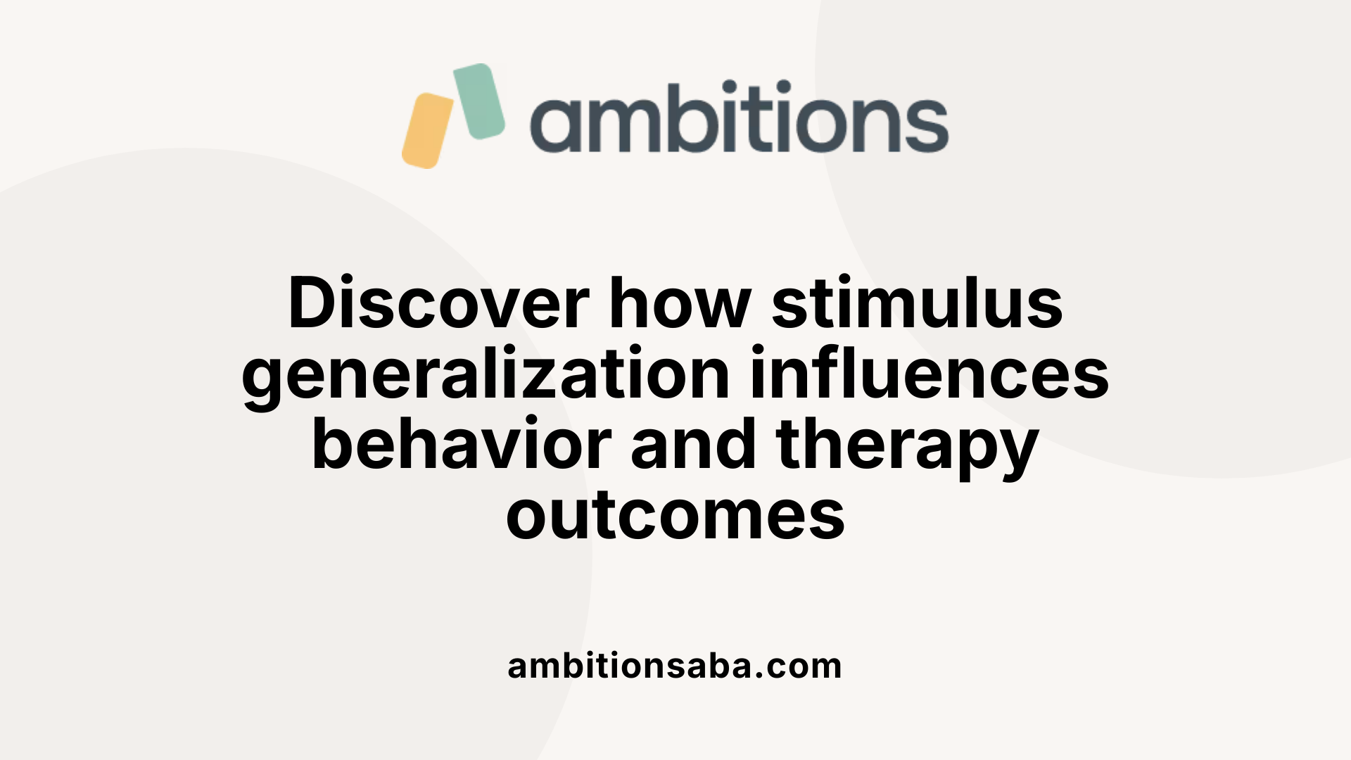 Discover how stimulus generalization influences behavior and therapy outcomes