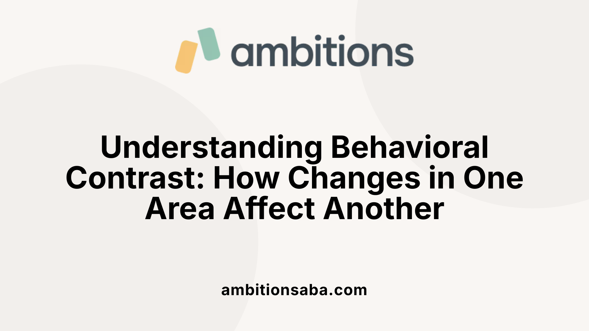 Understanding Behavioral Contrast: How Changes in One Area Affect Another