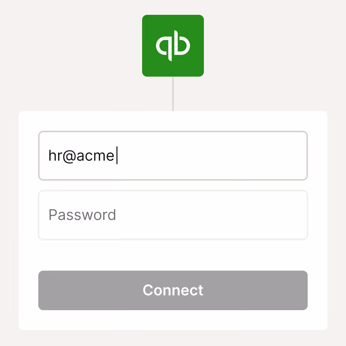 An illustration of the auth flow for Quickbooks Online Payroll.