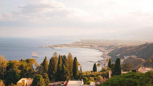 Taormina Sicily bay shot by Alexa Kayman.