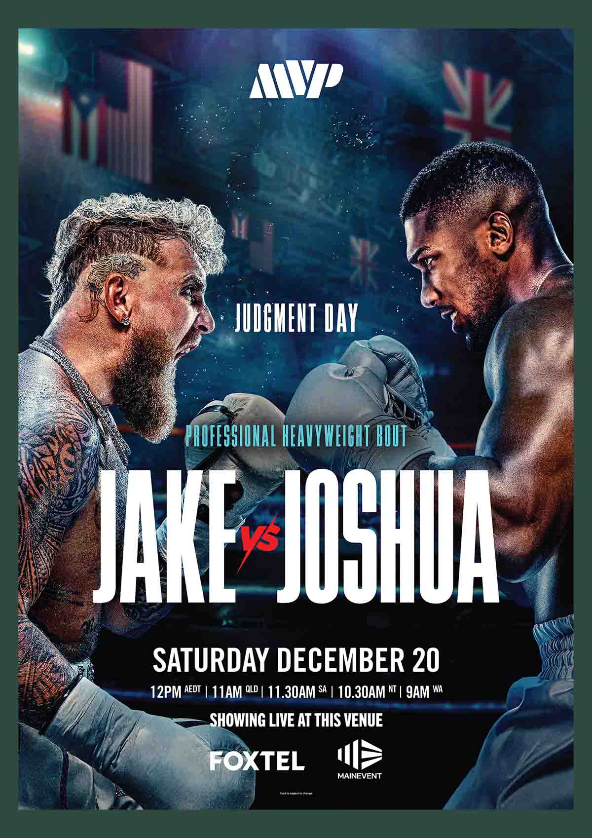 Jake Paul v Anthony Joshua Heavyweight Bout