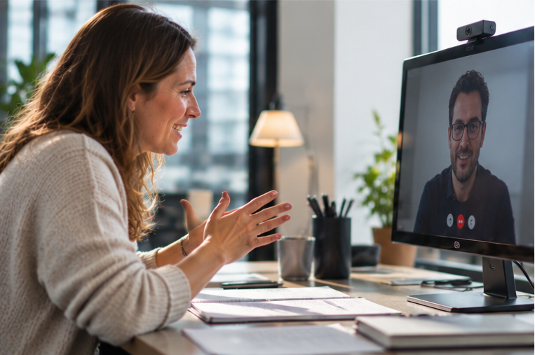 Beratungsgespräch zur Förderprüfung per Videocall