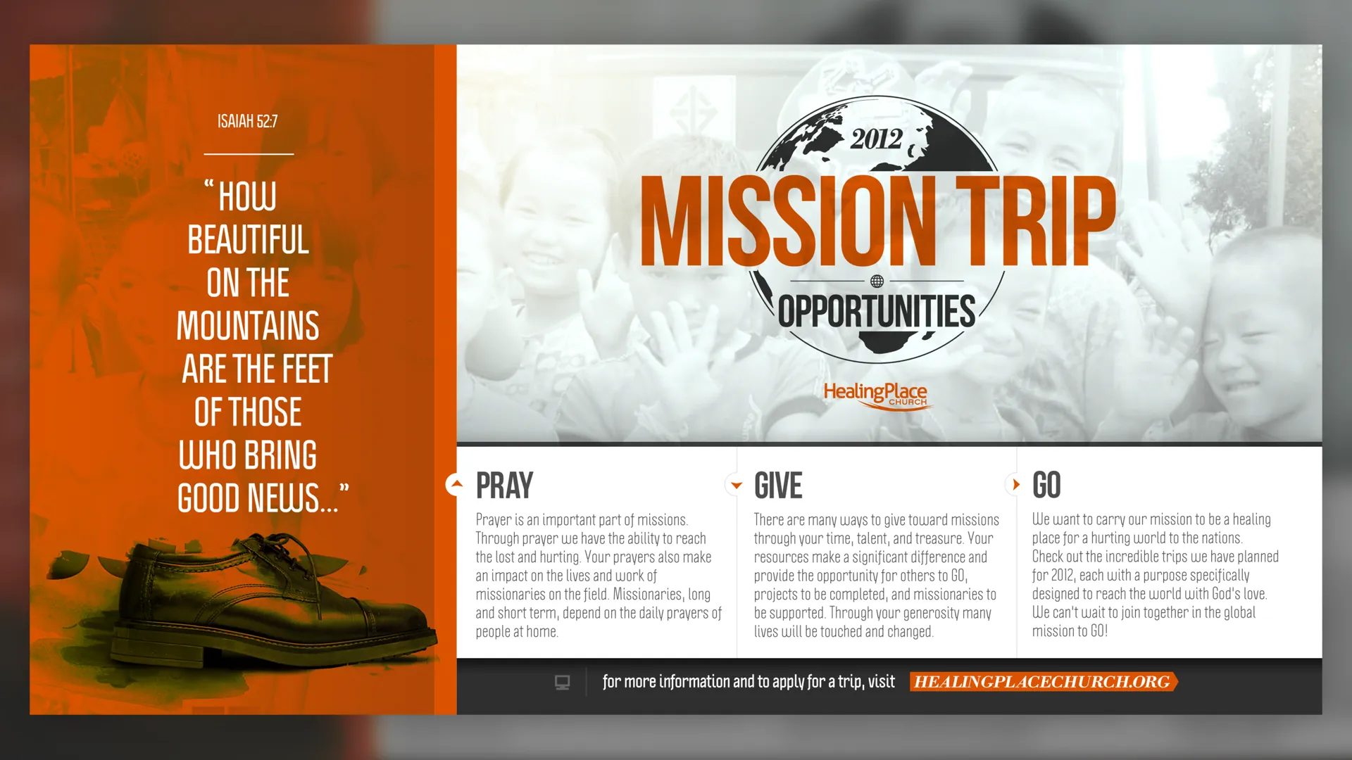 Mission Trip Handout Design