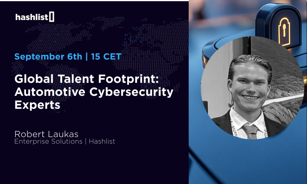 Webinar - Global Talent Footprint of Automotive Cybersecurity Experts