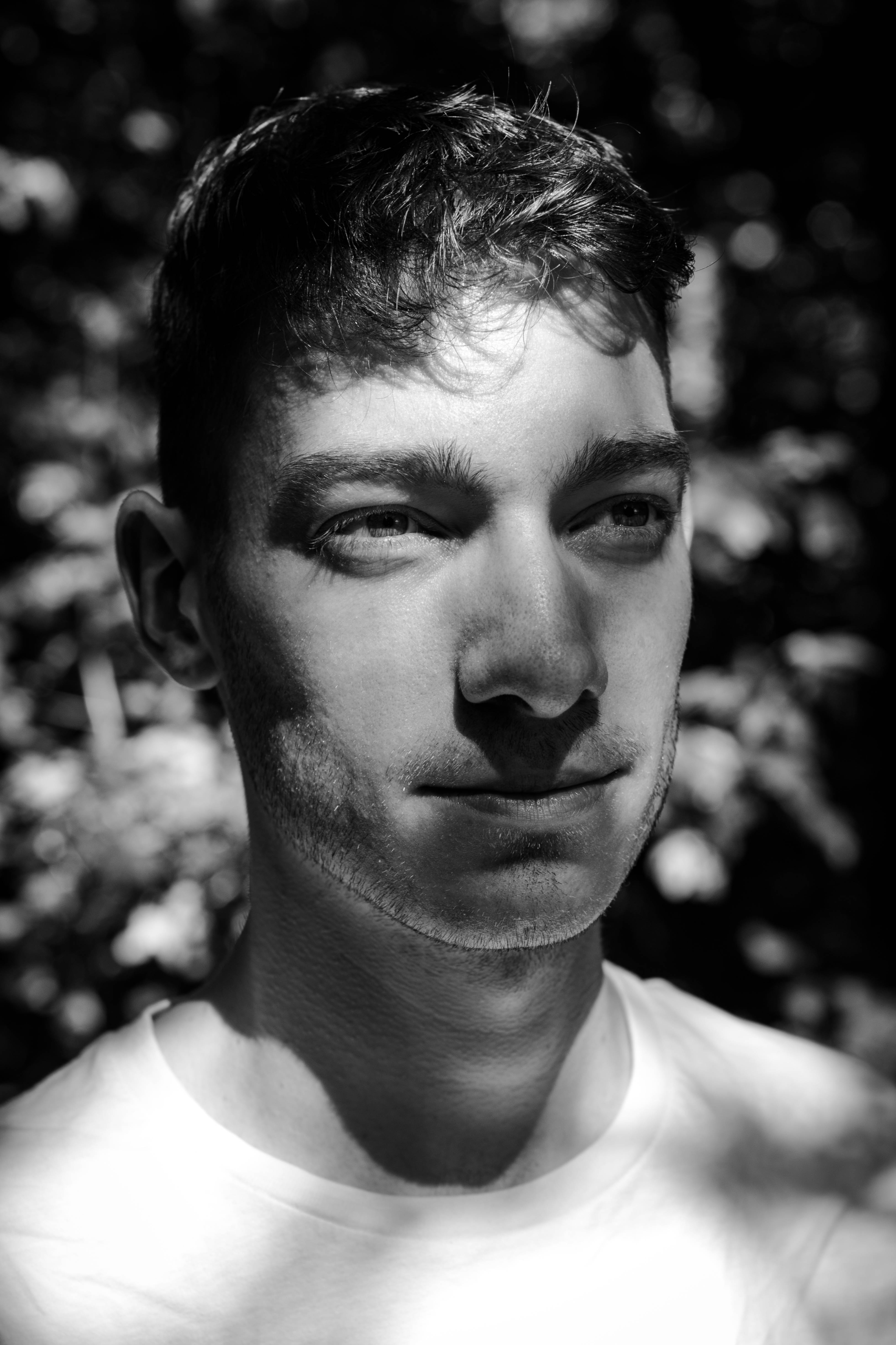 Black and white portret of my brother