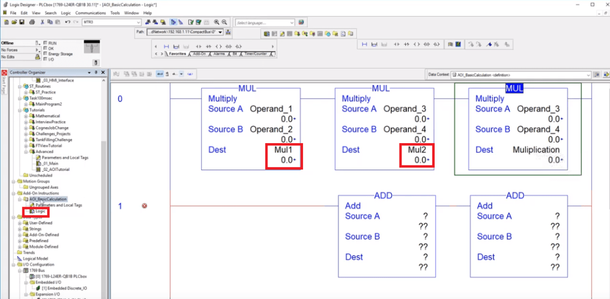 Add On Instructions Programming | AOI RSLogix / Studio 5000 PLC Programming