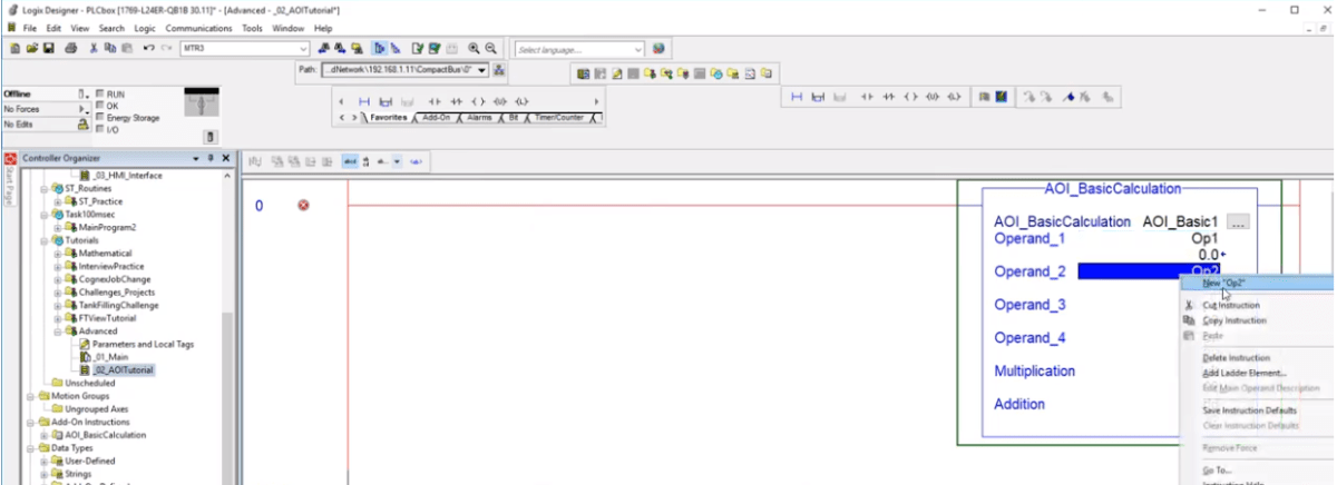 Add On Instructions Programming | AOI RSLogix / Studio 5000 PLC Programming Tutorial Example Logic Studio