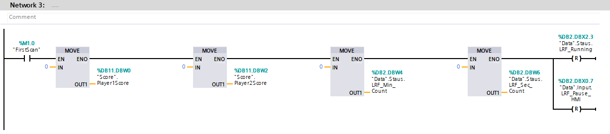 Setting up initial parameters outside of a data block