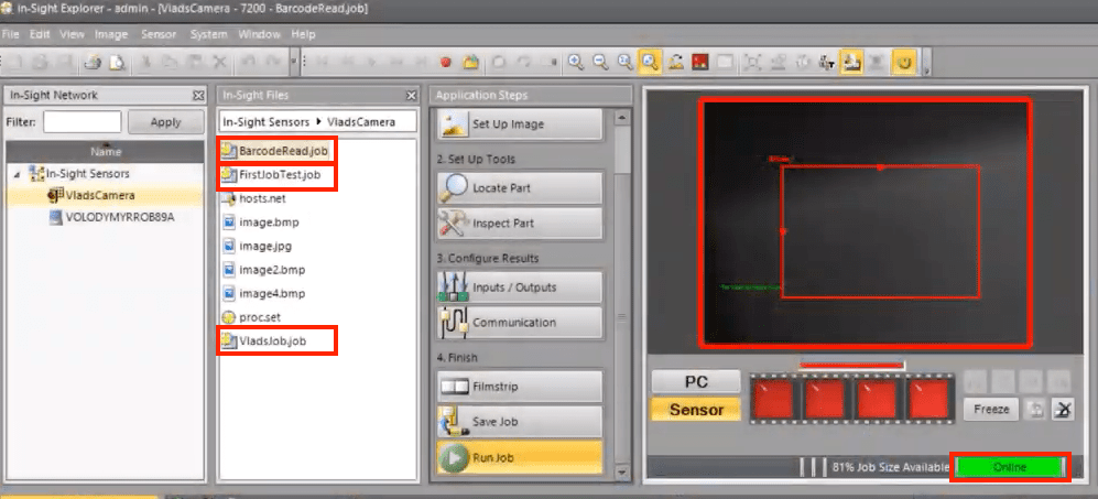 Cognex In-Sight Vision System - Job Change EtherNet IP CompactLogix Rockwell PLC RSLogix Studio 5000