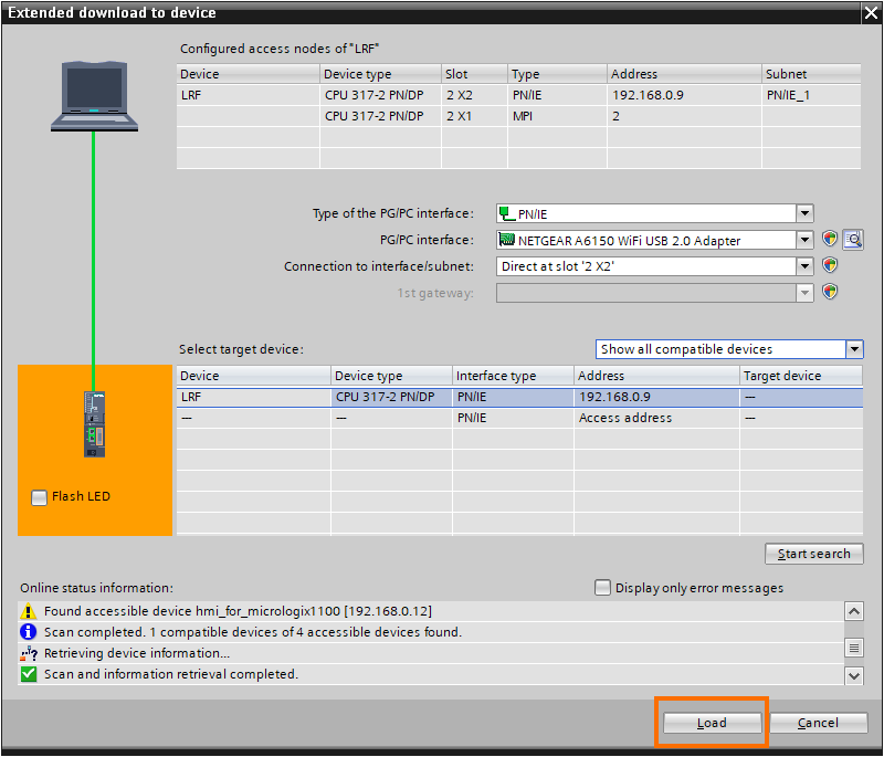 Download to PLC