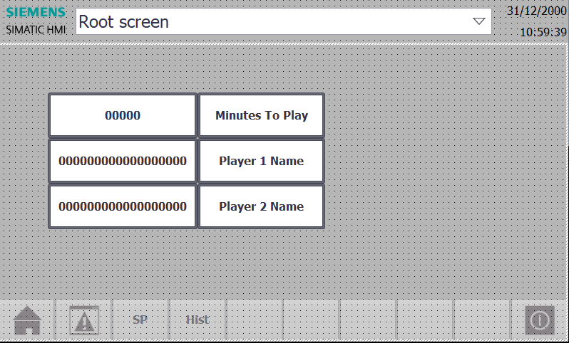 Layout of the Set Points screen