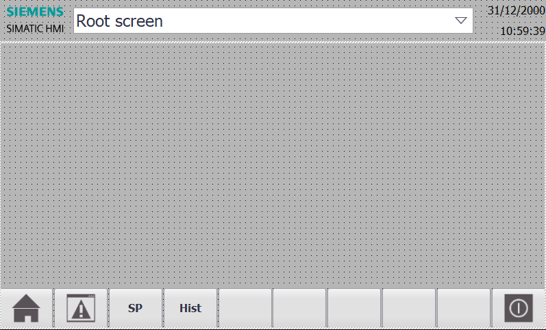 Layout of the Template screen