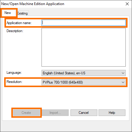 Creating a New Application in FactoryTalk View Machine Edition