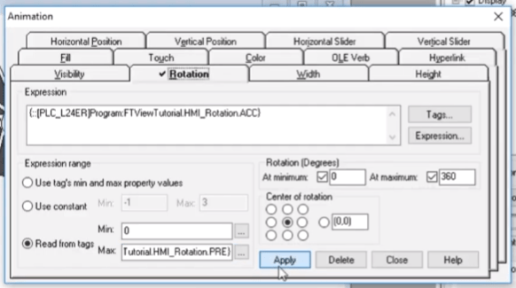 HMI Development | FactoryTalk View Studio ME Rotation Animation Tutorial | Pump Fan Motor Program Studio 5000