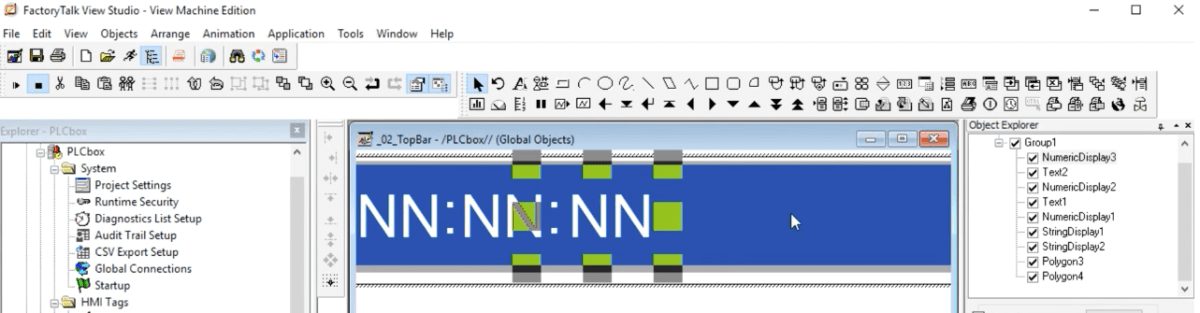 FactoryTalk View Time Display Design