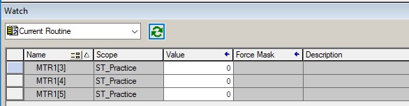 Structured Text Tag Watch window in RSLogix Studio 5000